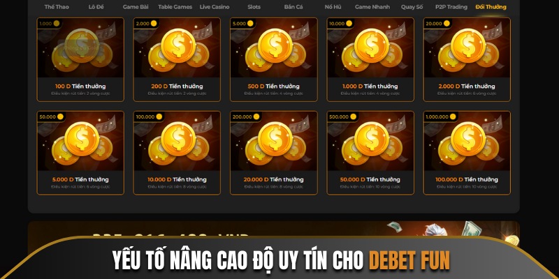Yếu tố nâng cao độ uy tín và vị thế cho nhà cái